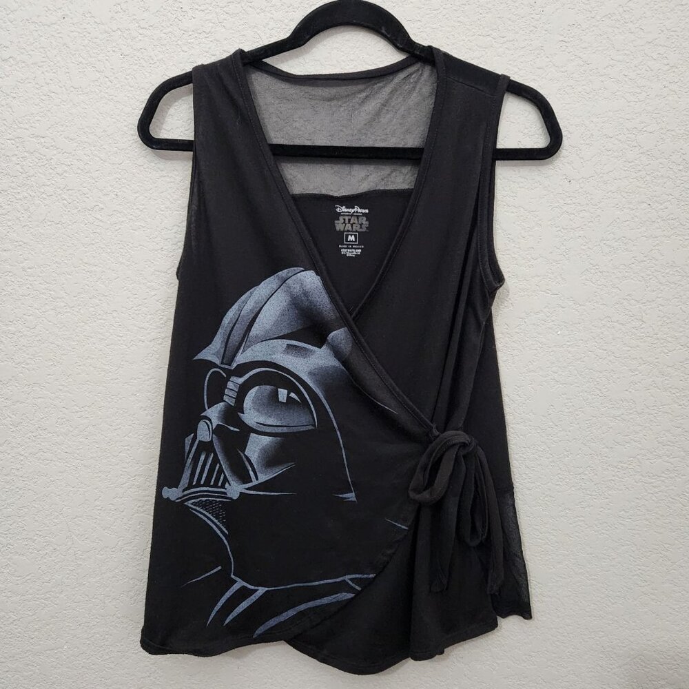 Disney Parks Star Wars Darth Vader Wrap Tank Top Black Medium